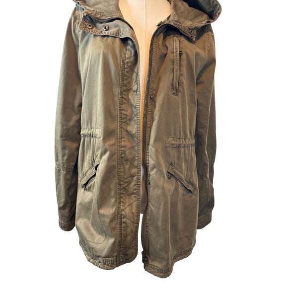 2/$30 ZARA Size 13/14 Army Green Hooded Cotton Jacket Girls - Picture 8 of 16